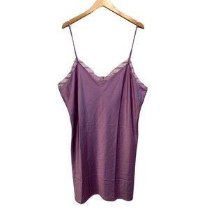 International Concepts Babydoll Chemise Lingerie Purple Strappy Sexy Plus XXL‎
